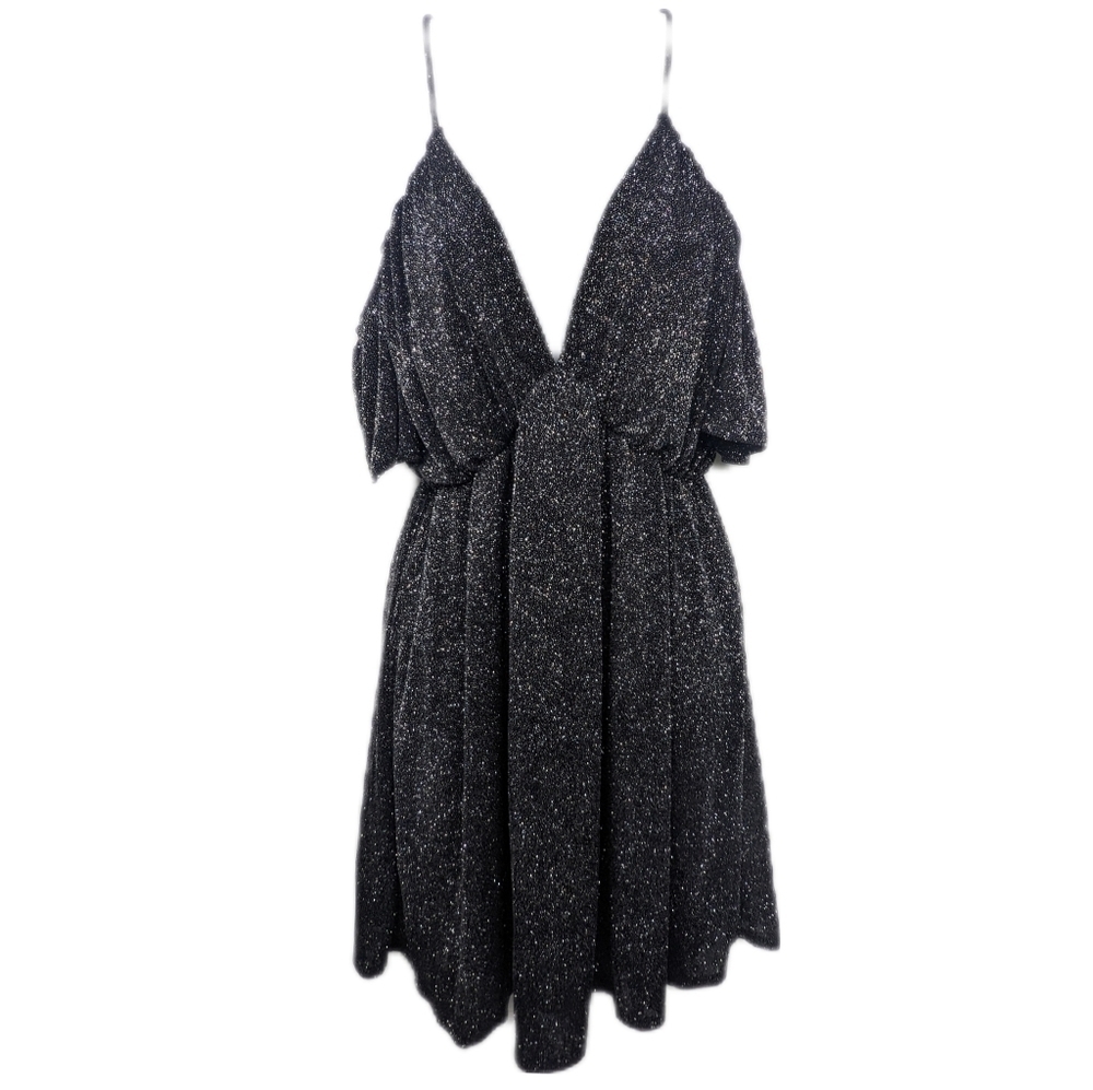 4Si3NNA Cold Shoulder Sparkle Mini Dress Sz S